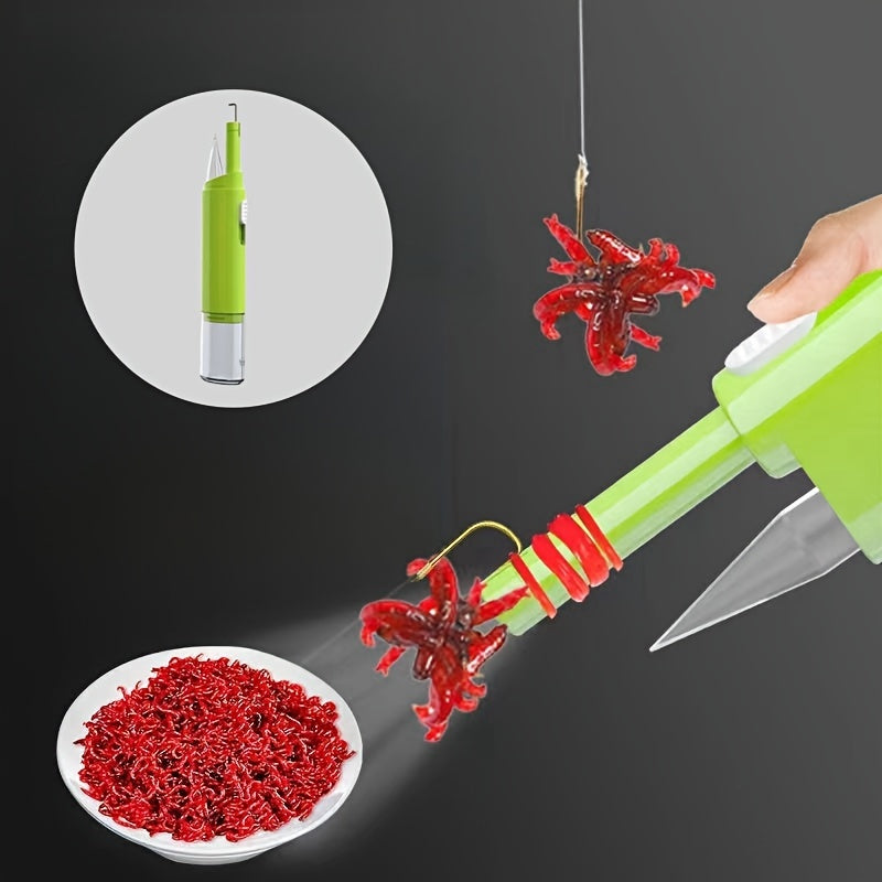 Red Worm Bait Clip with Rubber Band Fishing Supplies