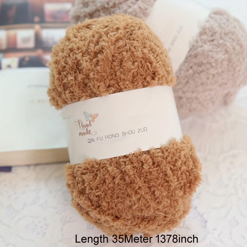 Soft Hand Knitting Yarn DIY Velvet Coral Yarn 3plys 35m 50g