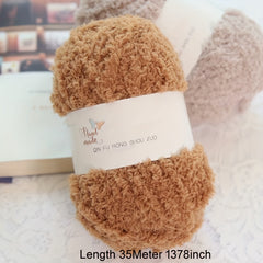 Soft Hand Knitting Yarn DIY Velvet Coral Yarn 3plys 35m 50g