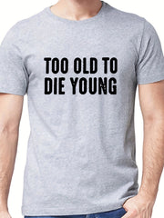 Men's Breathable Letter Print T Shirt for Summer