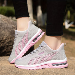 Women's Lace Up Running Shoes with Air Cushion - Outdoor Training Footwear
