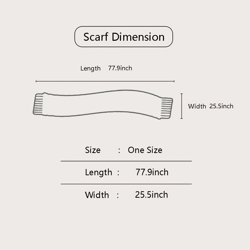 Art Print Check Scarf for Women - Winter Warm Scarves