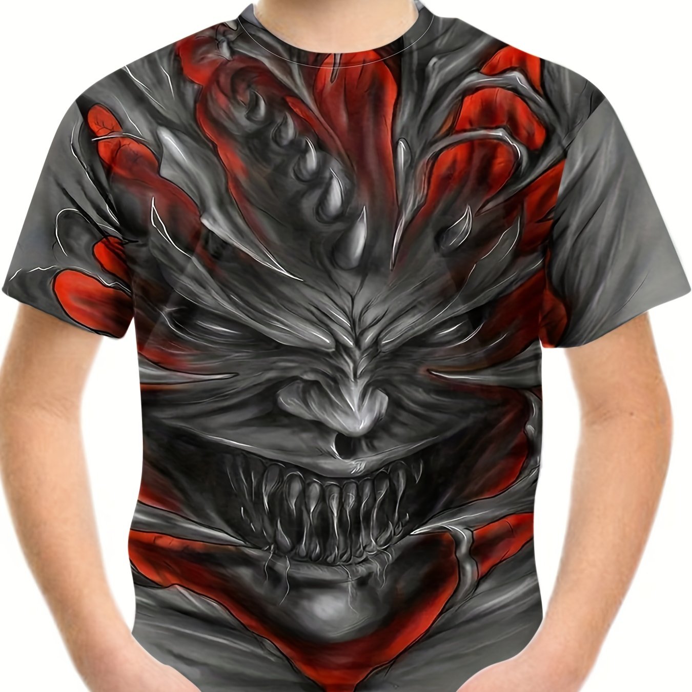 Boy's Devil Graphic T shirt Casual 3D Print Tee Kid's Clothing