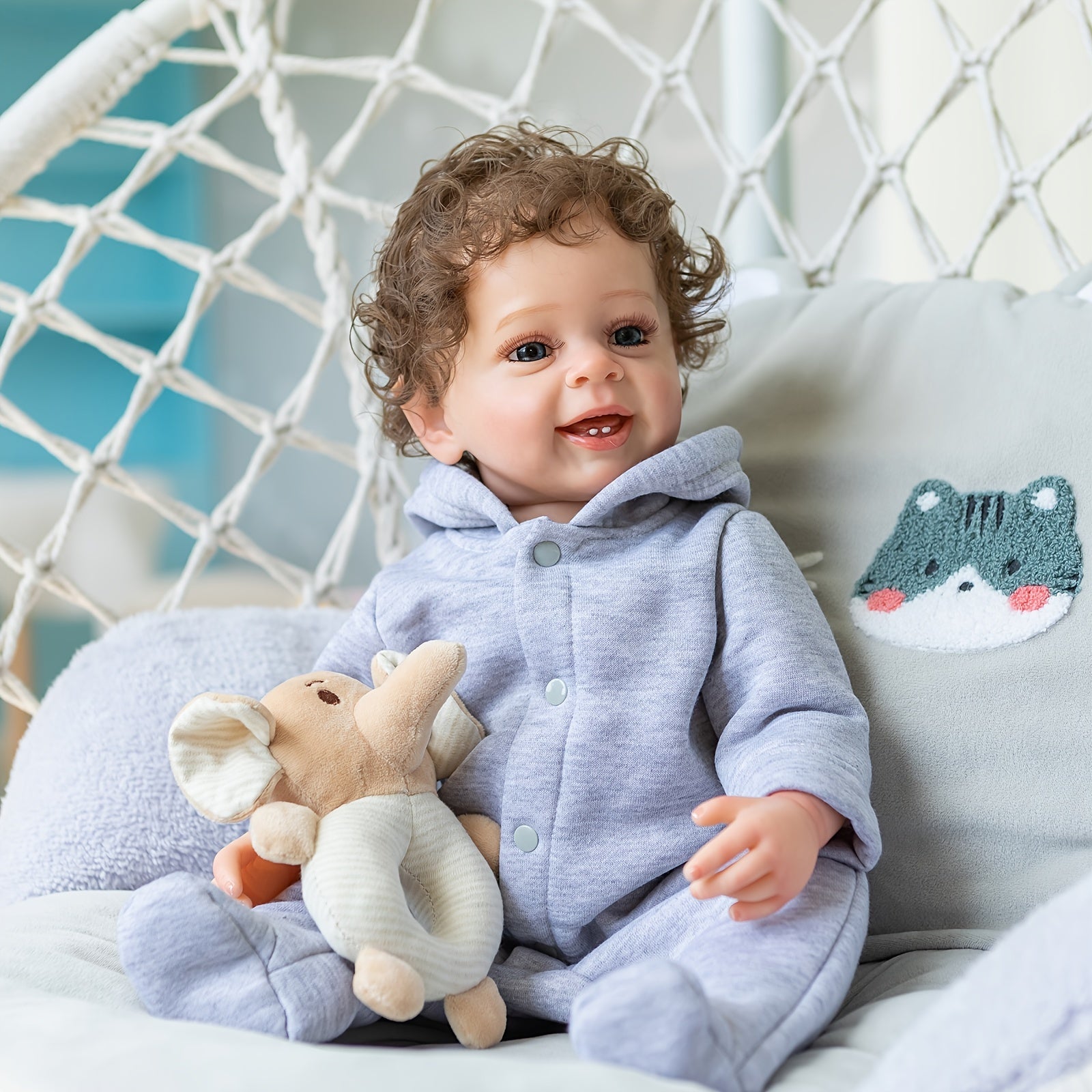 22'' Soft Silicone Real Touch Reborn Baby Boy Doll - Waterproof Bath Toy