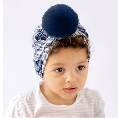 Weight Printed Striped Baby Turban Hat For Four Seasons