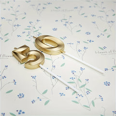 50th Birthday Candles Golden Number 50 Cake Topper Party Decoration