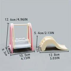STOMLE FAMILY Kids' Dollhouse Furniture Set - Vintage Bedroom Double Bed