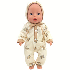 Jumpsuit for 17 Inch Reborn Dolls & 43 cm Doll Clothes