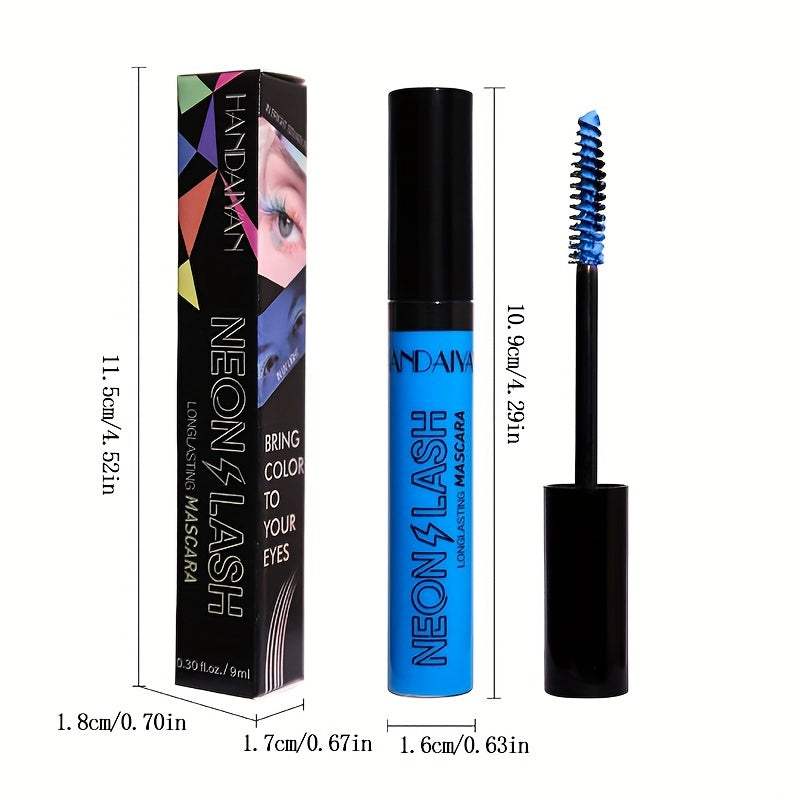 UV Glow 6 Colors Neon Mascara Matte Waterproof Smudge Proof Fluorescent Makeup