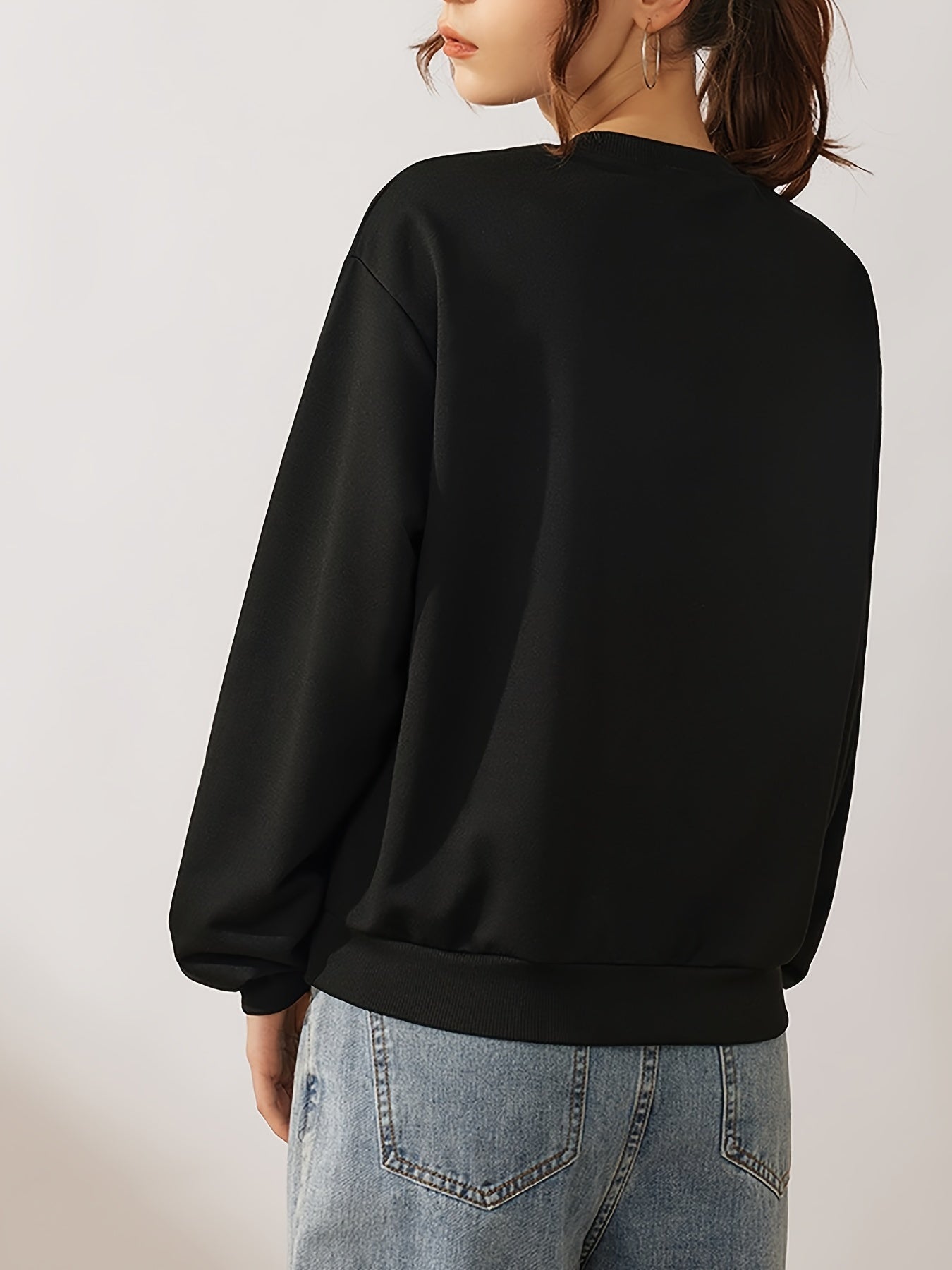 Casual Loose Long Sleeve Sweatshirt Pullover