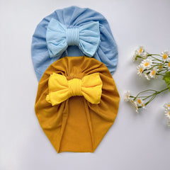 Elastic Bow Turban for Baby Girls