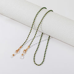 Bronze Beaded Glasses Chain Colorful Beads Necklace
