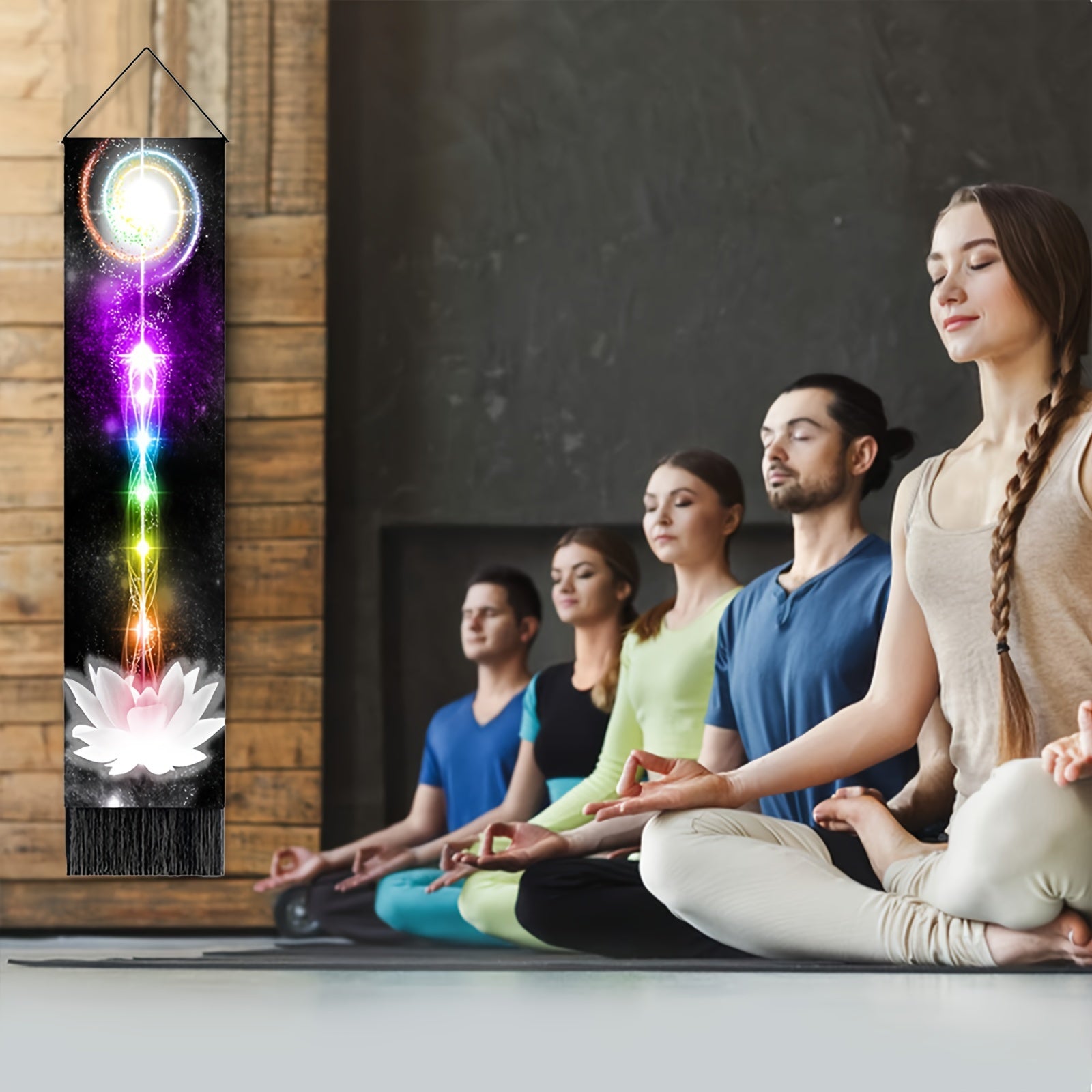 Fitness Tapestry with Tassel for Yoga Meditation