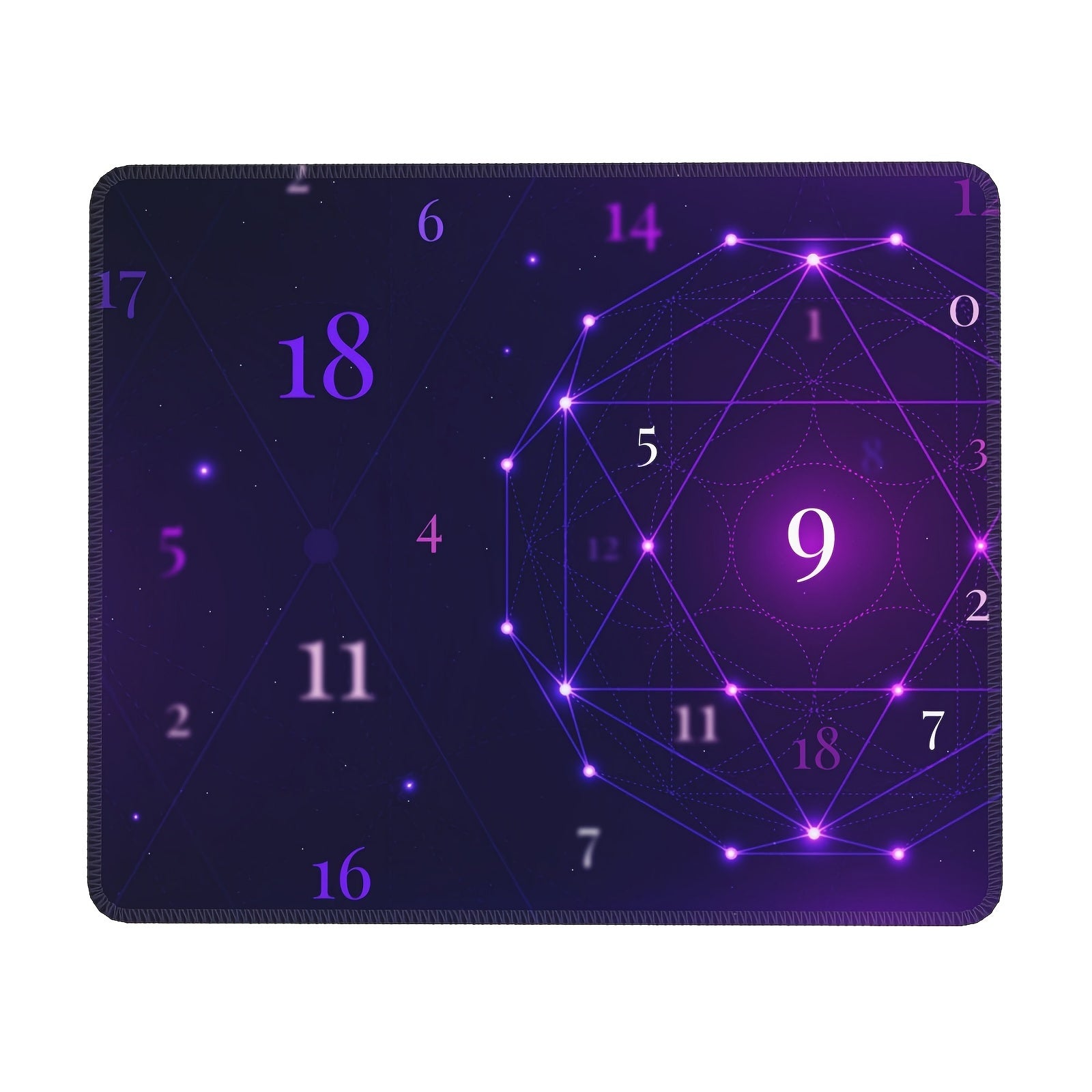 Square Mousepad 20x24cm Home Office Rubber Sewn Border Slide Mousepad