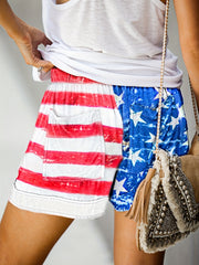 Floral Print Drawstring Shorts for Women