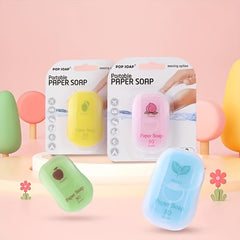 50pcs Water Soluble Paper Soap for Travel Deep Cleansing and Moisturizing