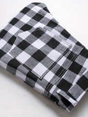 Plaid Slim Fit Jeans Mens Casual Stretch Denim Pants