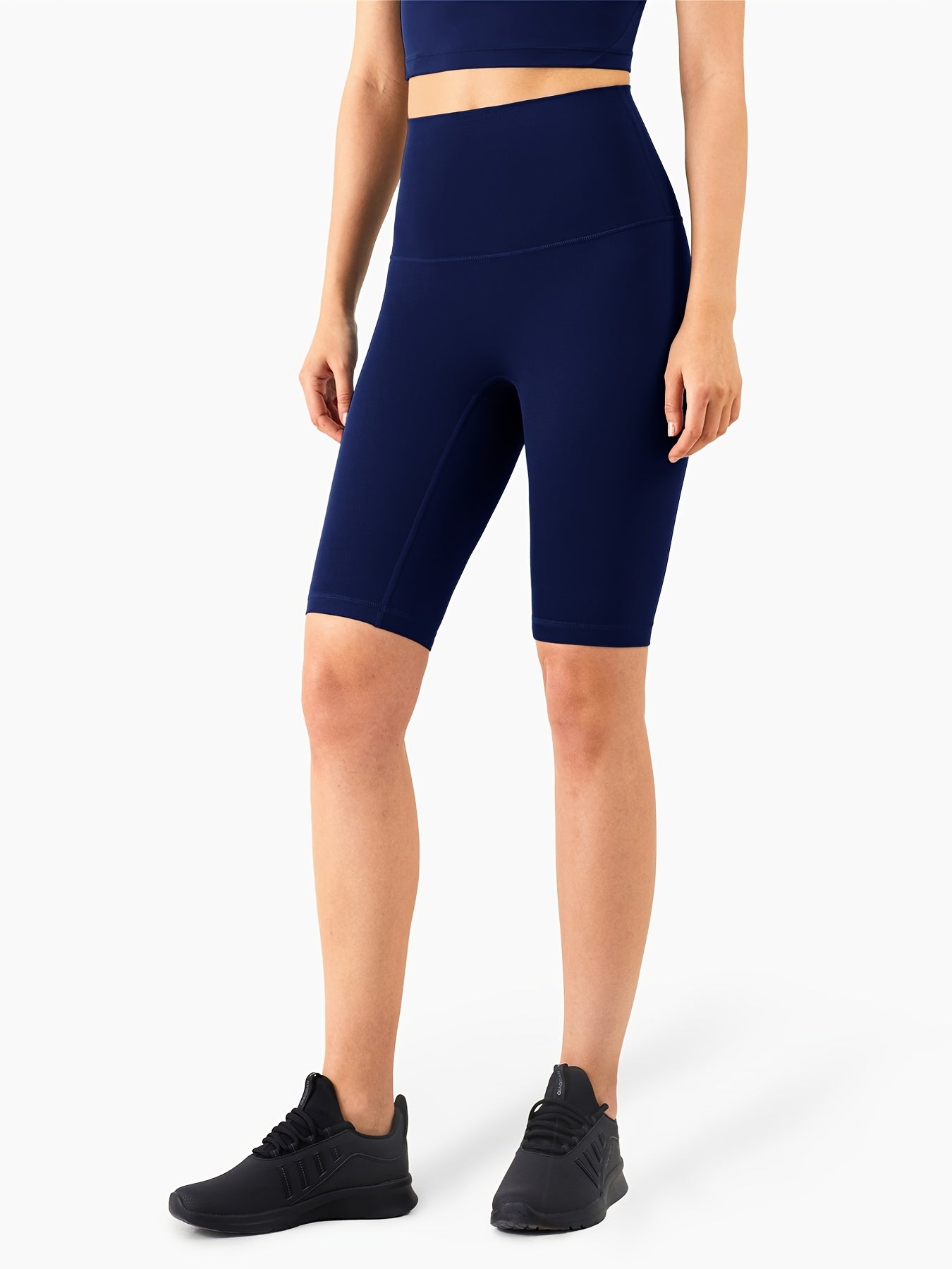 Breathable Yoga Seamless Shorts High Waist Tummy Control Running Shorts