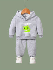 Green Animal Pattern Long Sleeve Hooded Sweatshirt Girls Comfy Hoodies Pullover