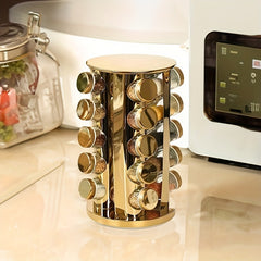20pcs Spice & Seasoning Set Rotating Countertop Spice Rack