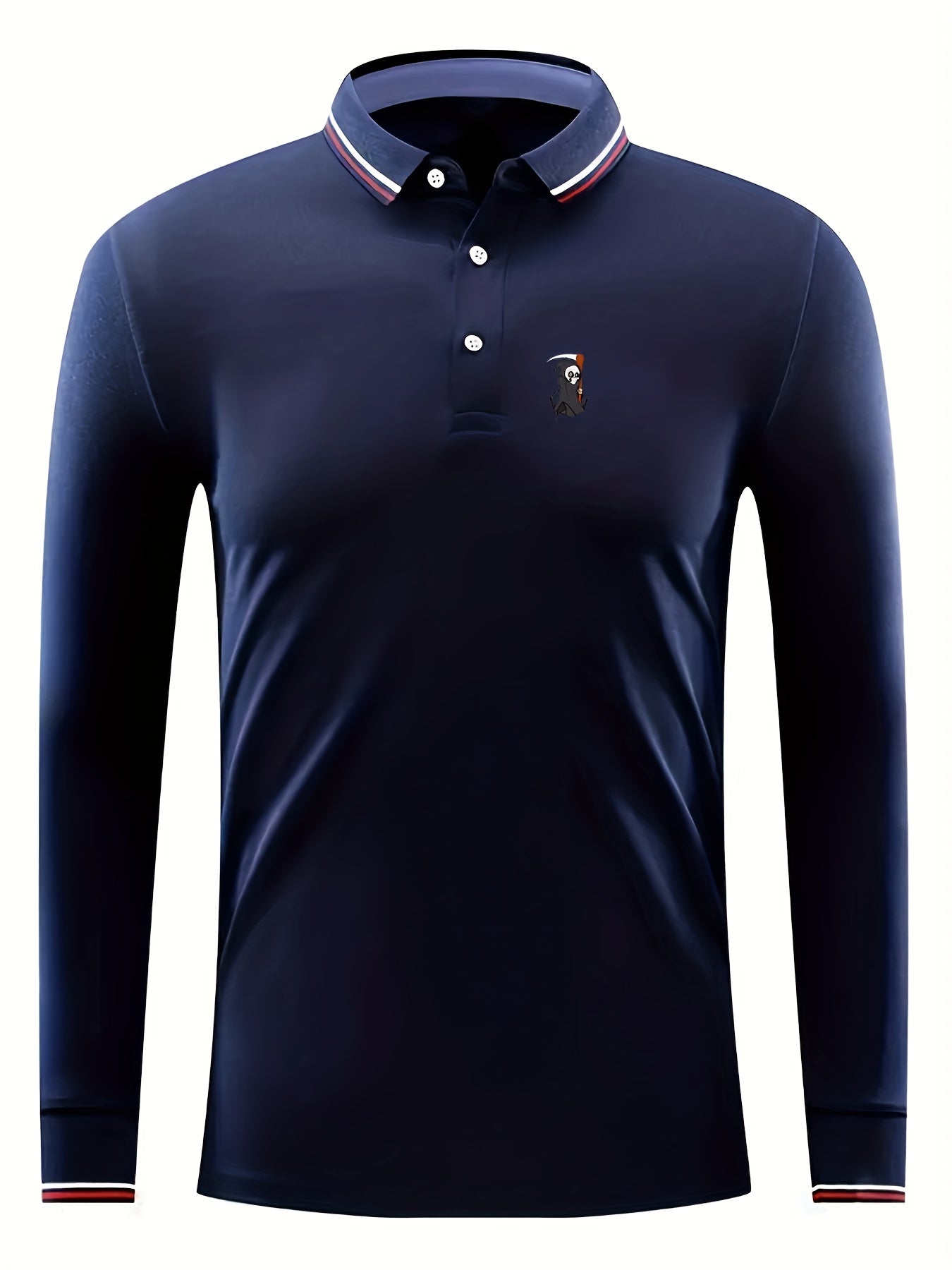 Men's Golf Shirt Sickle Ghost Pattern Print Short Sleeve Tennis Shirt