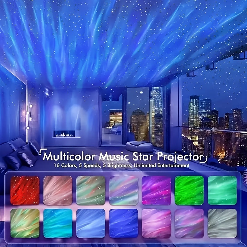 4 in 1 Galaxy Projector Light with Music Speakers