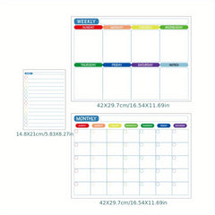5pcs 10pcs Magnetic Monthly Plan Weekly Plan Note Card Set Refrigerator Sticker