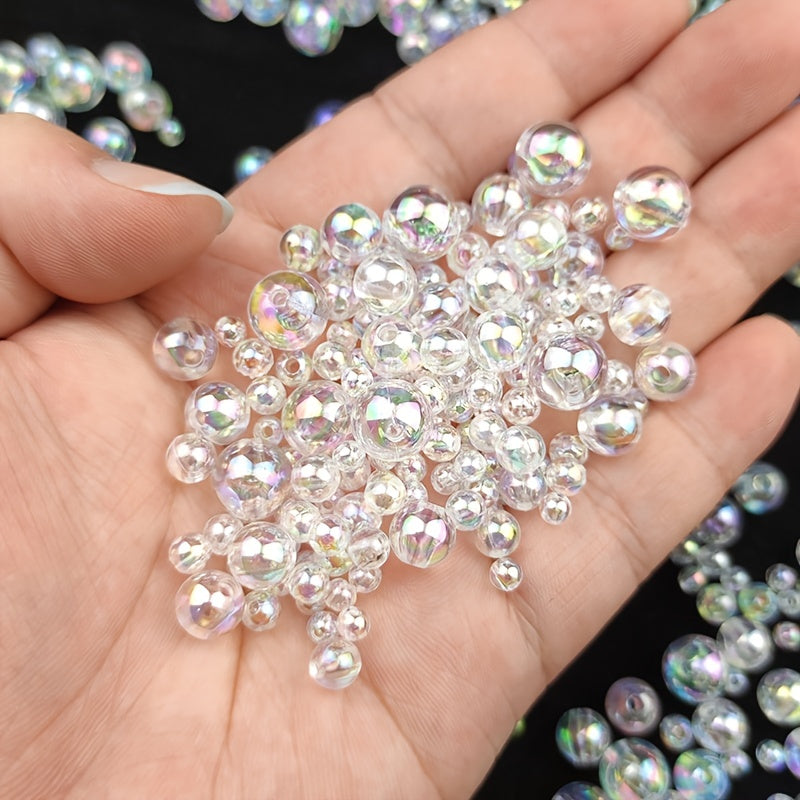4 6 8 10mm ABS Pearl Transparent Beads Diy Jewelry Material