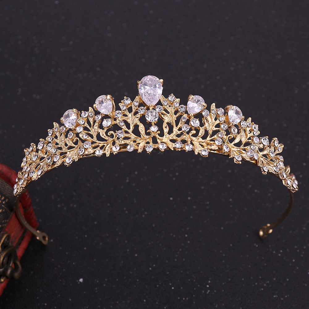 Crystal Bridal Crown Princess Tiara Headband Metal Tiaras And Crowns