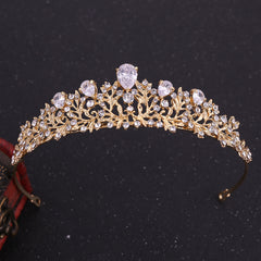 Crystal Bridal Crown Princess Tiara Headband Metal Tiaras And Crowns