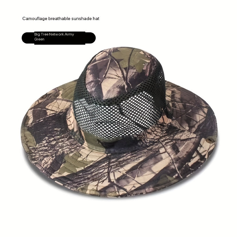 Camouflage Sun Hat for Fishing Mountaineering Camping UV Protection