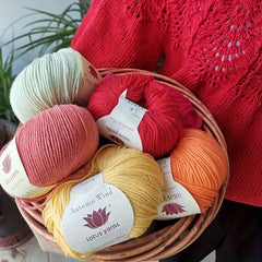 2pcs Fingering Weight Yarn 90% Cotton 10% Cashmere Blend for Hand Knitting Croch