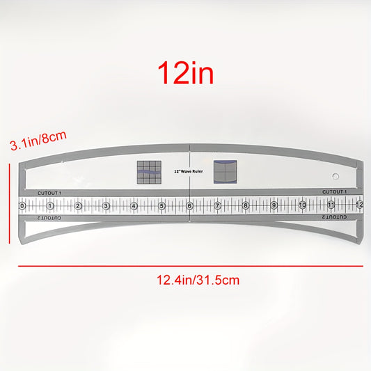 Wave Quilt Ruler Sewing Template Wave Shaped Ruler for Quilting