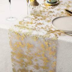 Golden Glitter Mesh Table Runner Roll - Wedding Baby Shower Party Supplies