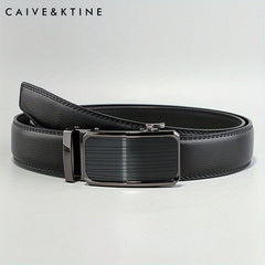 Caivektine Men's Cowhide Belt Business Casual Leather Belt Pants Belt