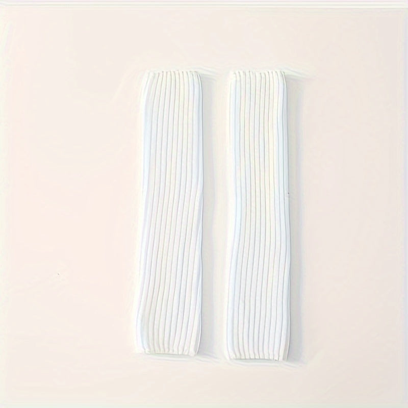 Ribbed Leg Warmers Knitted Knee High Socks Women's Stockings