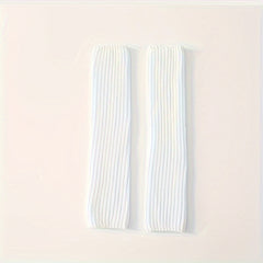 Ribbed Leg Warmers Knitted Knee High Socks Women's Stockings