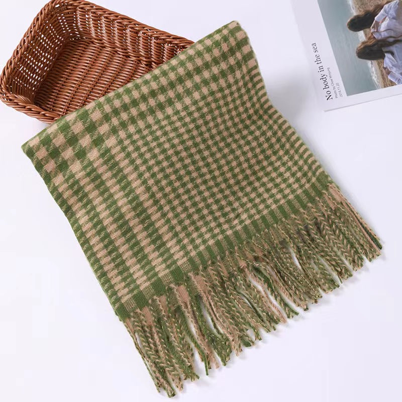 Women's Knitted Tassel Winter Cashmere Scarf