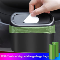 3PC Car Trash Can Side Hanging Large Capacity with Lid Storage Bucket