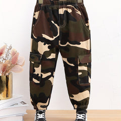 Cotton Camouflage Pants for Boys 6-12 Years