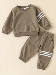Boy's Casual Sports Suit Long Sleeve Tops & Pants Two piece Set