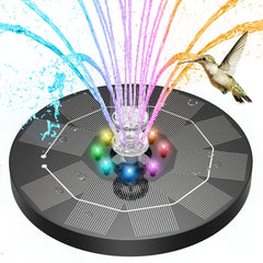 Solar Bird Bath Fountain Pump with 6 Nozzles