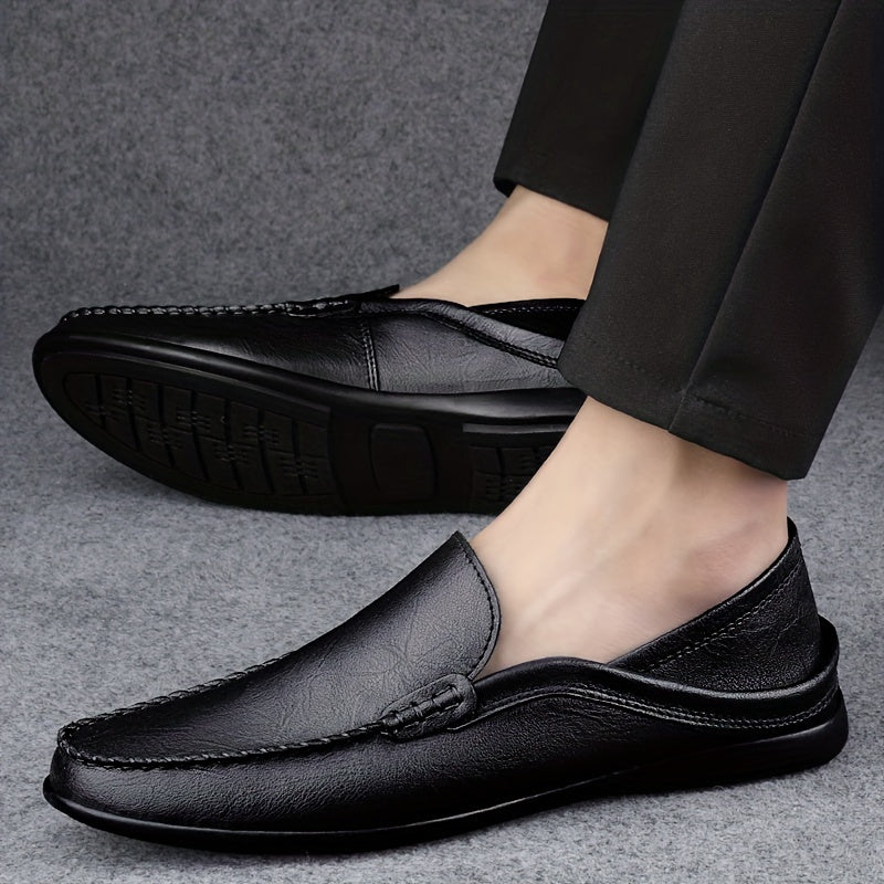 Men's Lightweight Faux Leather Loafer Shoes