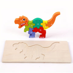 Wooden 3D Puzzle for Kids - Cognitive Early Education Toy