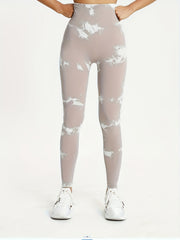 Tie Dye High Waist Butt Lifting Sports Pants Yoga Leggings Women's Activewear
