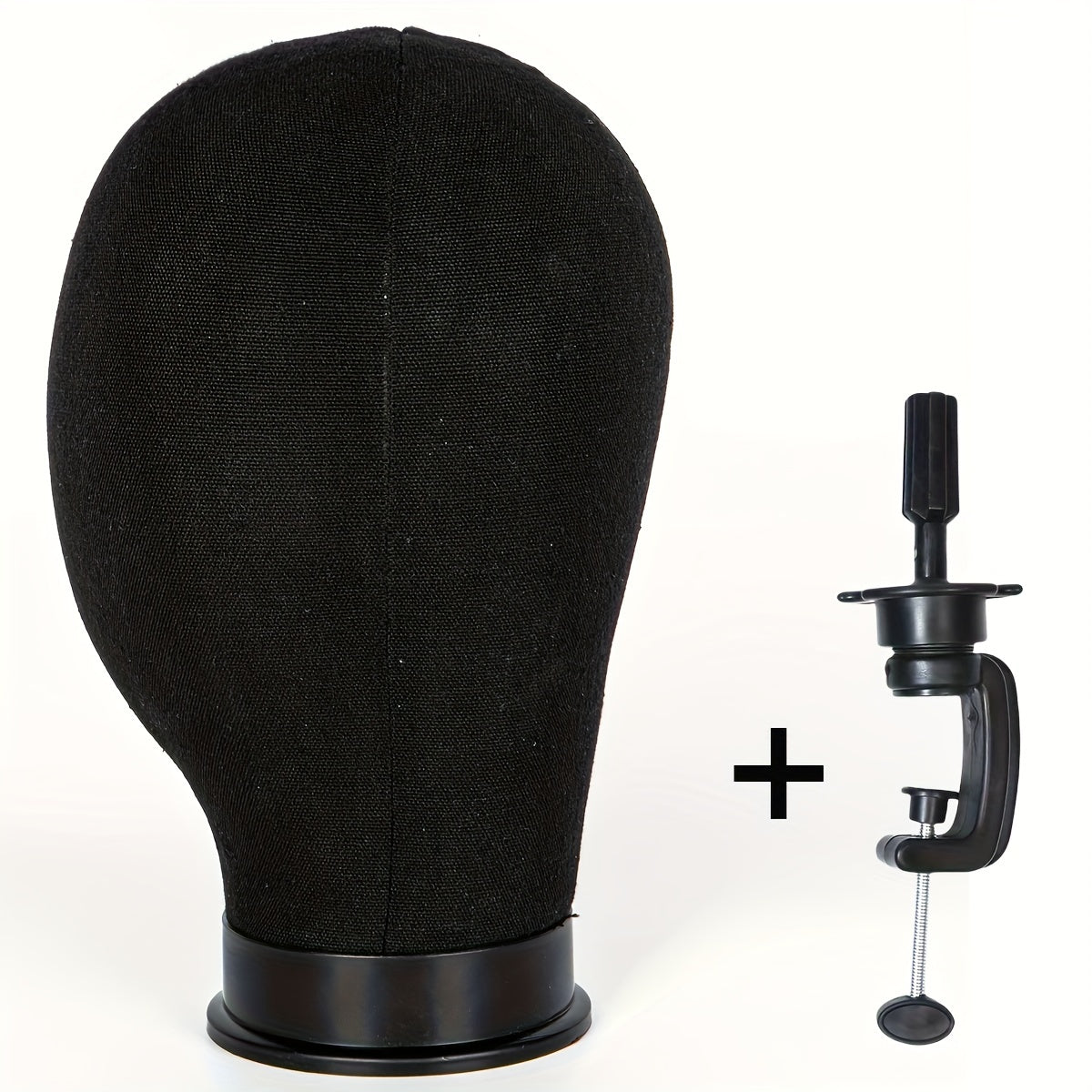 Colorful Canvas Block Head with Mount Hole & Wig Stand