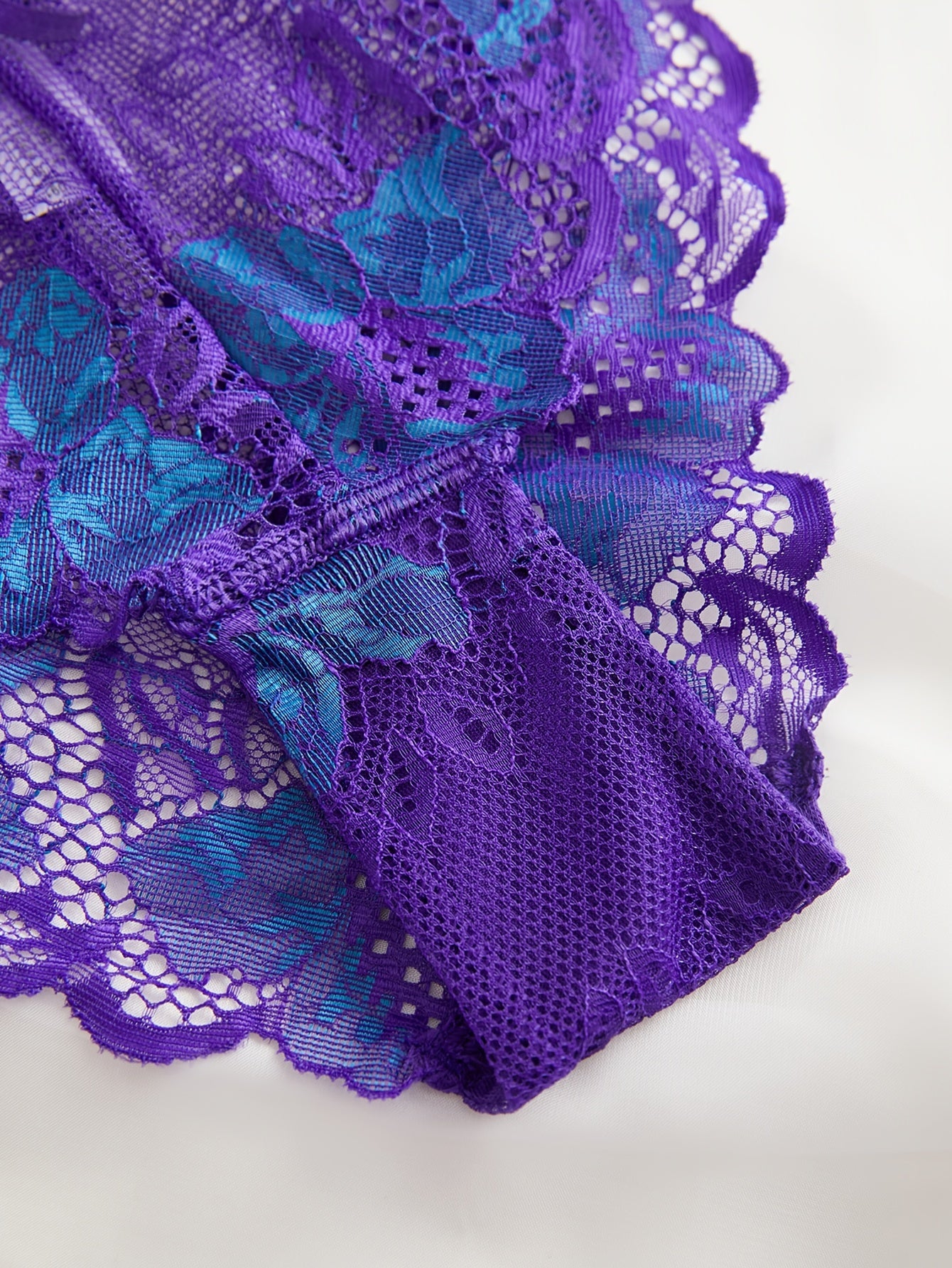 5pcs Floral Lace Trim Briefs Comfy Breathable Stretchy Intimates Panties