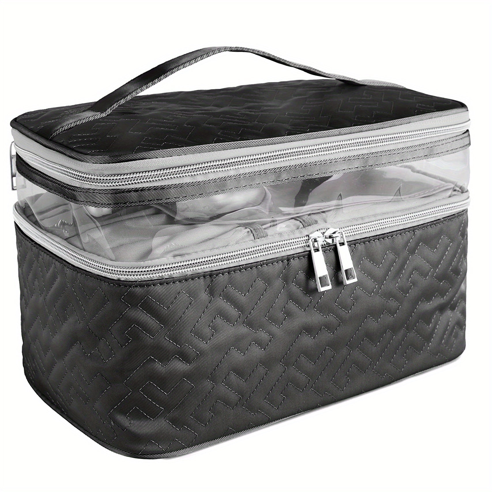 Portable Travel Toiletry Bag Large Double Layer Travel Storage Bag Cosmetic Bag