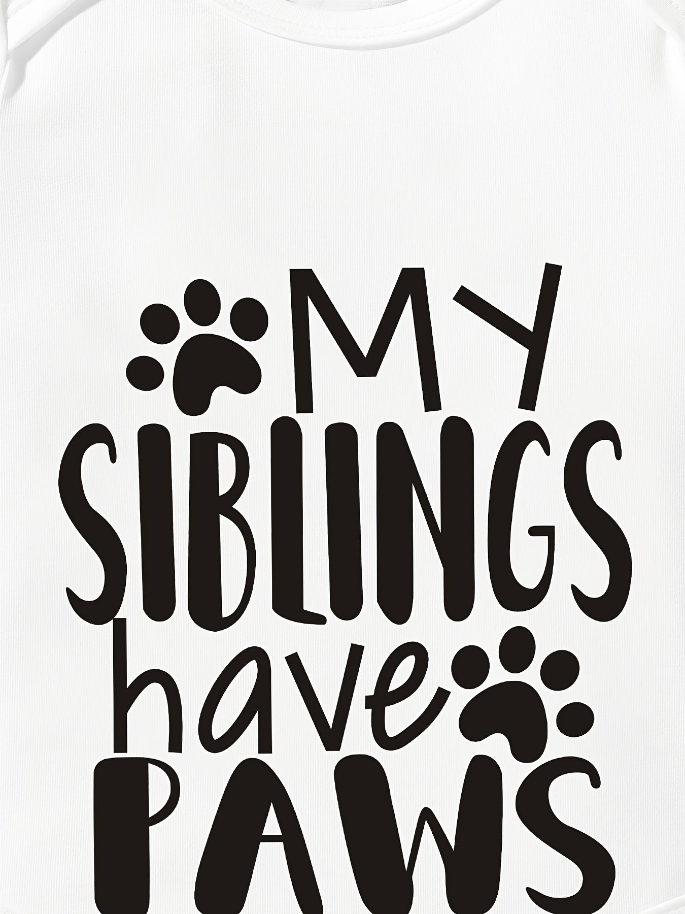 Baby Boys My Siblings Have Paws Onesie