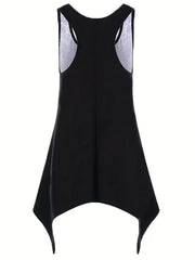 Skull Print Tank Top Sleeveless Crew Neck Casual Summer Women's Clothing